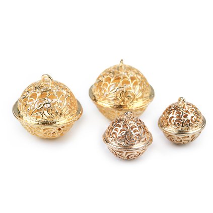 Rolničky filigránové Ø18 mm,  Ø26 mm (Varianta 2 (Ø18 mm) stříbrná tmavá, Balení 2 ks)