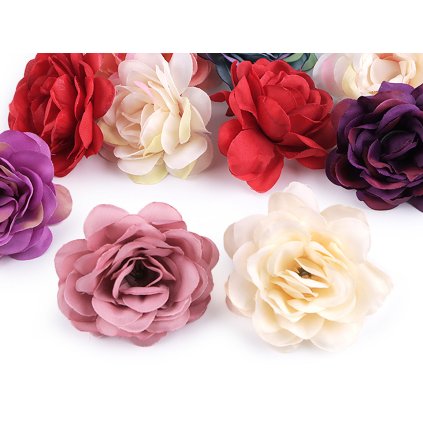 Umělý květ růže Ø5-6 cm (Varianta 3 mix variant, Balení 10 ks)