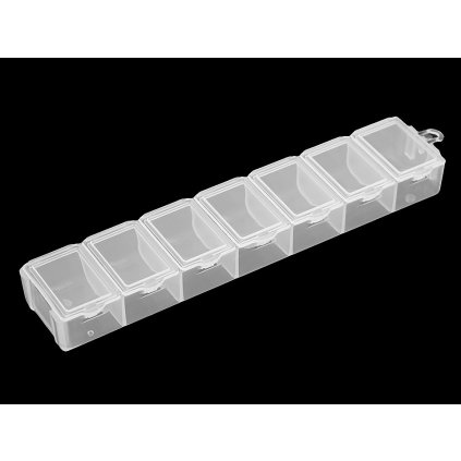Plastový box / zásobník 1,8x3,4x15 cm (Varianta transparent, Balení 1 ks)