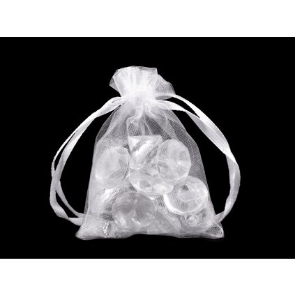 Dárkový pytlík 7x8,5 cm organza (Varianta 3 červená, Balení 100 ks)