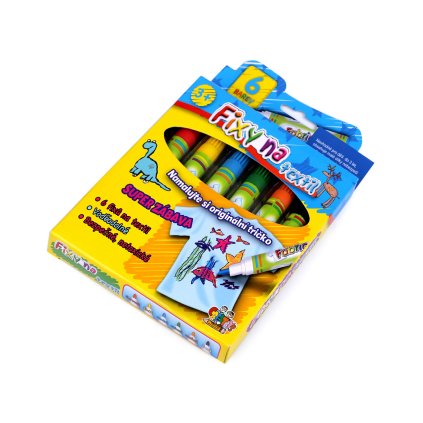 Fixy na textil sada 6 ks (Varianta 2 (vypratelné) viz foto, Balení 1 krab.)