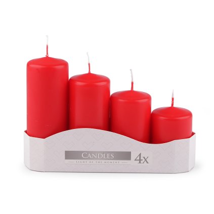 Adventní svíčky sestupné Ø5 cm (Varianta 4 stříbrná perleť, Balení 1 sada)