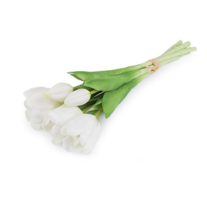 Umělá kytice tulipán (Varianta 1 bílá, Balení 1 svaz.)