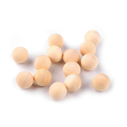 Dřevěné kuličky Ø14 mm (Varianta přírodní sv., Balení 40 ks)