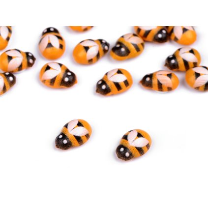 Samolepicí dřevěná včela (Varianta hořčicová, Balení 25 ks)