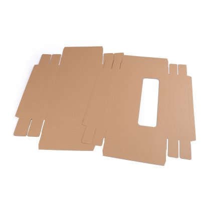 Papírová krabice s průhledem (Varianta 1 bílá, Balení 10 ks)