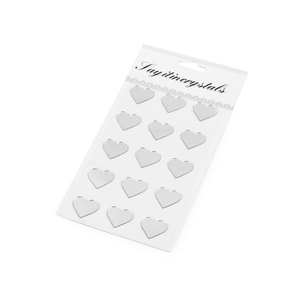 Samolepicí zrcátka srdce, hvězdy (Varianta 1 viz foto srdce, Balení 1 karta)