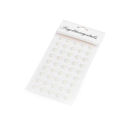 Samolepicí srdce na lepicím proužku (Varianta perlová, Balení 1 karta)