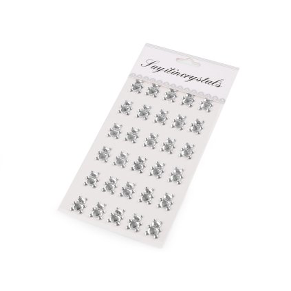 Samolepicí ozdoby na lepicím proužku (Varianta 3 modrá světlá kočárek, Balení 12 karta)