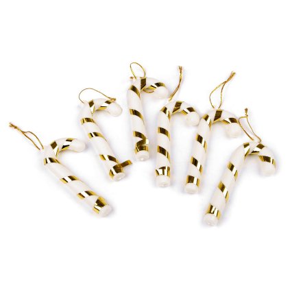 Vánoční hůlka k zavěšení (Varianta 1 bílá červená, Balení 1 sáček)