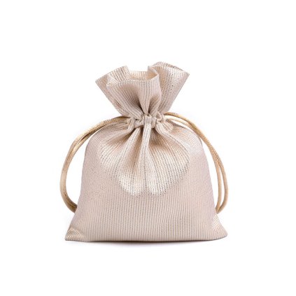 Dárkový pytlík 10x13 cm saténový s lurexem (Varianta 4 starorůžová sv. zlatá, Balení 1 ks)