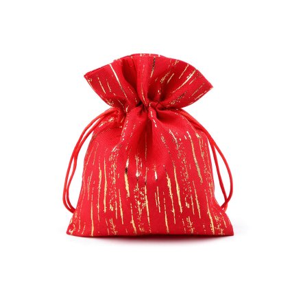 Dárkový pytlík se zlatým efektem 13x18 cm imitace juty