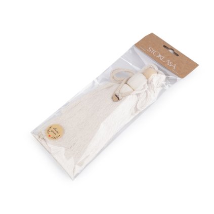 Andělka hand made macrame (Varianta 2 béžová nejsv. hnědá, Balení 1 ks)