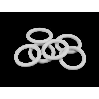 Dřevěný barevný kroužek vnější Ø50 mm (Varianta 1 bílá, Balení 20 ks)