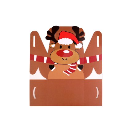 Vánoční dárková krabička sob, Mikuláš, sněhulák (Varianta 1 bílá sněhulák, Balení 1 ks)
