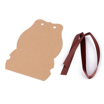 Dárková krabička s mašlí 6,5x11 cm (Varianta hnědá přírodní, Balení 2 ks)