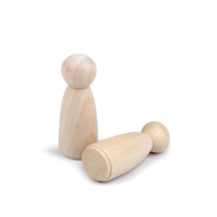Dřevěná figurka k dotvoření 22x53 mm (Varianta přírodní sv., Balení 10 ks)