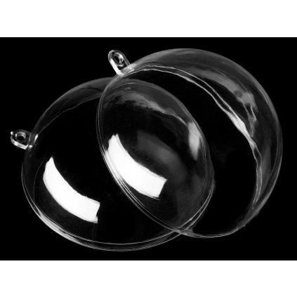 Plastová koule Ø14 cm dvoudílná (Varianta transparent, Balení 6 ks)