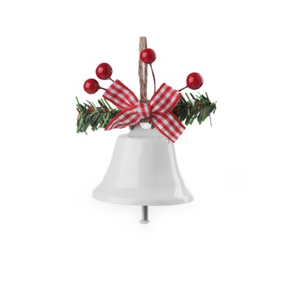 Kovový zvoneček, rolnička k zavěšení (Varianta 2 (Ø48 mm) červená, Balení 1 ks)