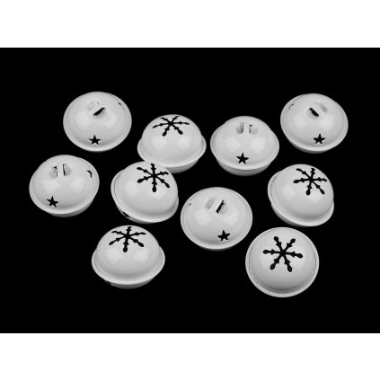 Kovové rolničky Ø35 mm, 40 mm (Varianta 1 Ø35 mm bílá, Balení 10 ks)