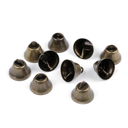 Kovový zvoneček Ø26 mm (Varianta staromosaz, Balení 10 ks)