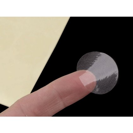Samolepící kolečka transparentní Ø2,5; 3 a 3,5 cm (Varianta 2 (Ø3 cm, 40 ks) transparent, Balení 10 karta)