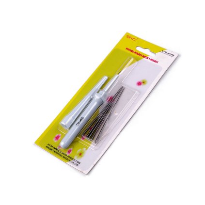 Jehla na plstění s náhradními jehlami (Varianta šedá světlá, Balení 1 sada)