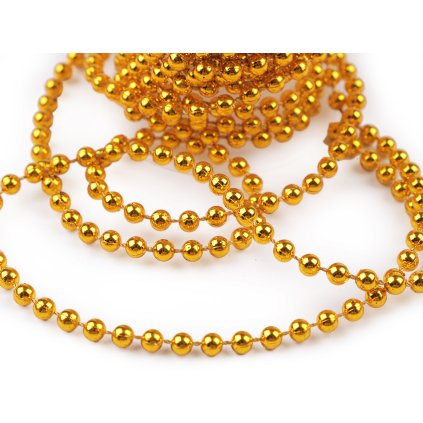 Perlový řetěz Ø4 mm (Varianta 3 zlatá, Balení 1 cívka)