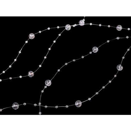 Korálky na silonu (Varianta 1 transparent, Balení 3 m)