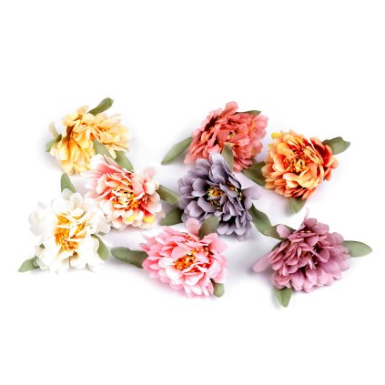 Umělý květ Ø6 cm (Varianta 1 krémová nejsvět., Balení 10 ks)