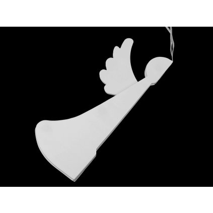 Papírový skládací anděl k zavěšení 24 cm (Varianta bílá, Balení 1 ks)