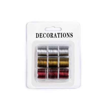 Dekorační drátek Ø0,3 mm sada 9 ks (Varianta mix, Balení 1 sada)