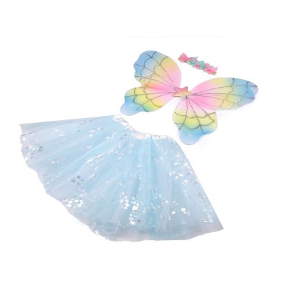Karnevalový kostým - motýl (Varianta 1 modrá andělská bílá, Balení 1 sada)