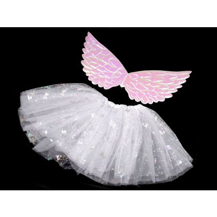 Karnevalový kostým - anděl (Varianta bílá, Balení 1 sada)