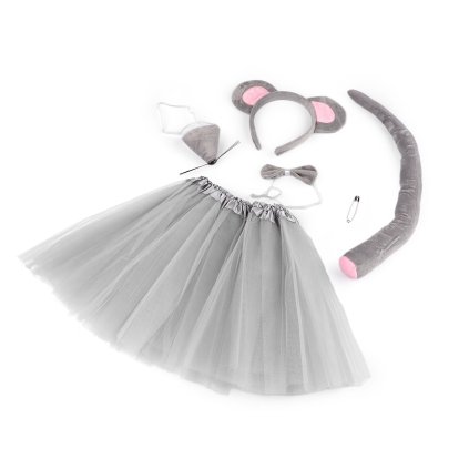 Karnevalový kostým - myška (Varianta šedá, Balení 1 sada)