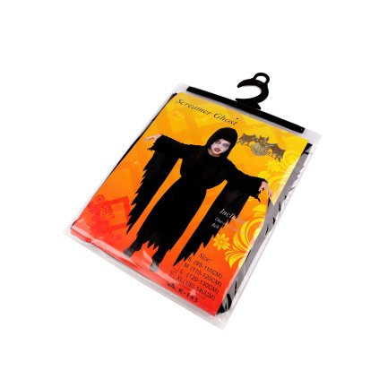 Karnevalový kostým - duch, strašidlo s páskem (Varianta černá, Balení 1 sada)