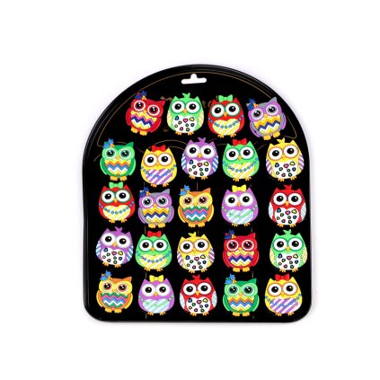 Silikonové magnetky - sova, motýl (Varianta 1 mix sova, Balení 24 ks)