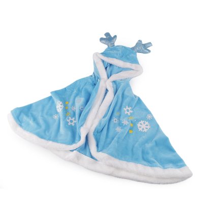 Karnevalový plášť sametový - ledová královna (Varianta modrá azuro, Balení 1 ks)
