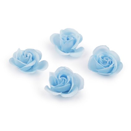 Textilní květ růže Ø3 cm (Varianta 1 bílá, Balení 10 ks)