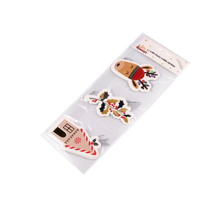 Vánoční papírová visačka / jmenovka na dárky (Varianta 1 mix, Balení 12 ks)