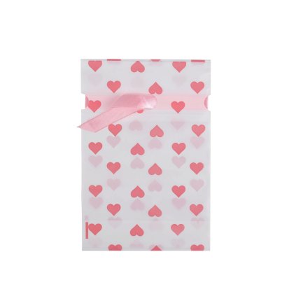 Sáček s atlasovou stuhou 15x23 cm (Varianta 2 transparent květ, Balení 5 ks)