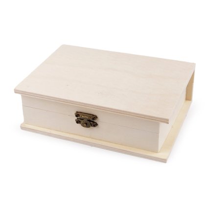 Dřevěná krabička k dozdobení (Varianta přírodní, Balení 1 ks)