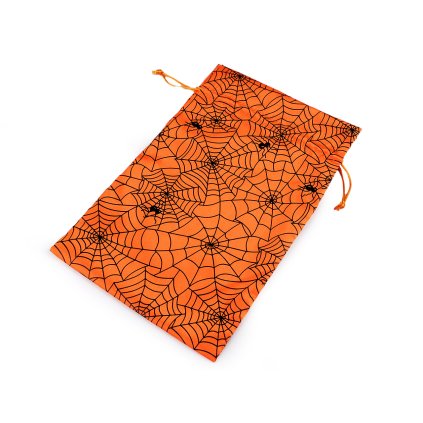 Dárkový pytlík pavučina / Halloween 20x31 cm saténový