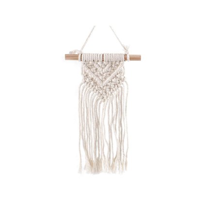 Drhaná dekorace macrame k zavěšení
