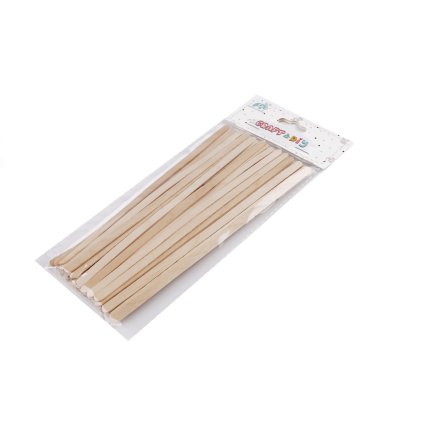 Dřevěné špachtle 0,6x19 cm (Varianta 1 (18 cm) přírodní sv., Balení 1 sáček)