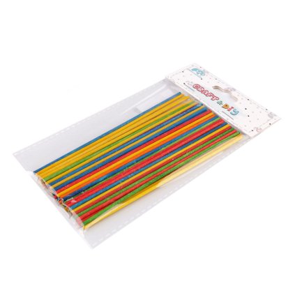 Dřevěné tyčky barevné délka 15 cm