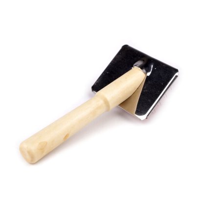 Rozčesávací kartáč / hřeben na macrame 4,5x6 cm (Varianta červená, Balení 1 ks)