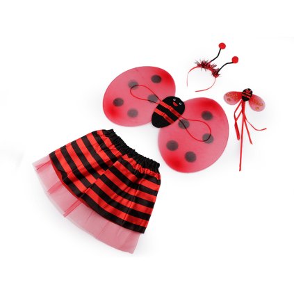 Karnevalový kostým - beruška, včela (Varianta 1 červená beruška, Balení 1 sada)