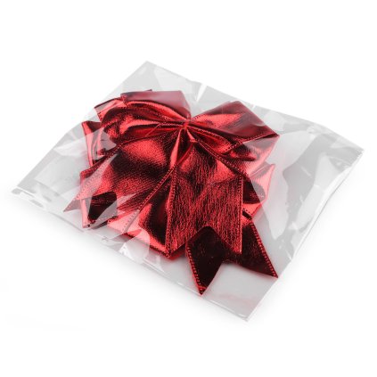 Vánoční mašle metalická (Varianta 2 (13x12 cm) zlatá, Balení 1 ks)