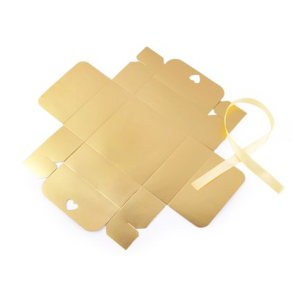 Dárková krabička srdce se stuhou (Varianta 1 stříbrná, Balení 12 ks)